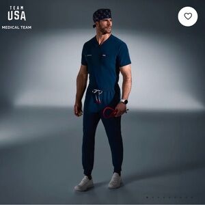 FIGS x Team USA Scrub Set Navy